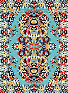 Ukrainian Oriental Floral Ornamental Seamless Carpe - vector clip art