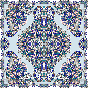 Traditional ornamental floral paisley bandanna - vector EPS clipart