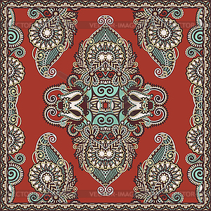 Traditional ornamental floral paisley bandanna - vector EPS clipart