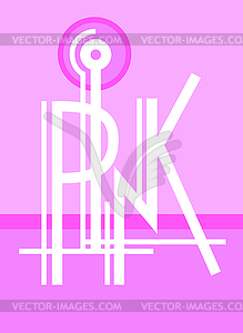 Original modern hand lettering composition PINK - vector image