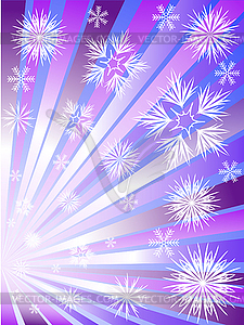 Fireworks from snowflakes - vector image