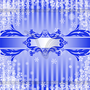 Blue Christmas background - vector image