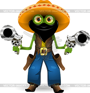 Frog criminal - vector clip art