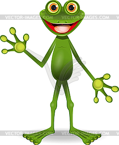 Cheerful frog - vector clipart