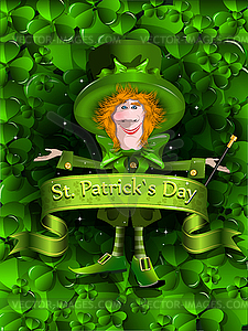 Background Santa Patrick Day - vector clipart