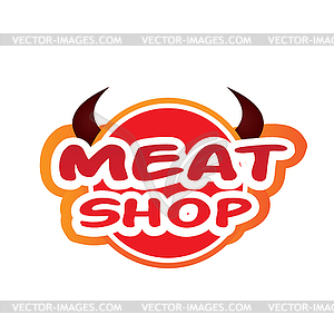 Магазин мяса - векторный клипарт Royalty-Free