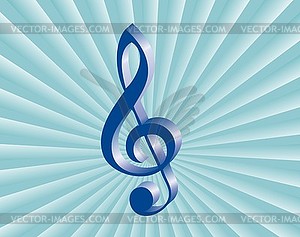 Abstract music background with musical key - vector clip art