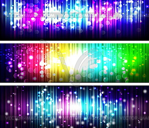 Glowing Abstract Lines banner, for your design - vector clip art