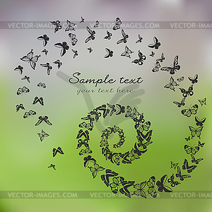 Beautiful pattern with butterflies - vector clipart