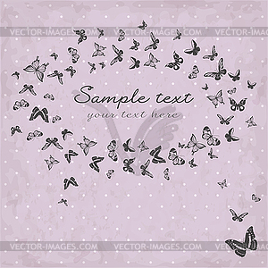 Beautiful pattern with butterflies - vector image