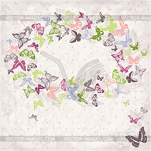 Beautiful pattern with butterflies - vector EPS clipart