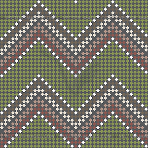 Seamless embroidered handmade ethnic pattern - vector clipart