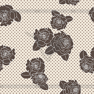 Rose seamless pattern - vector clipart