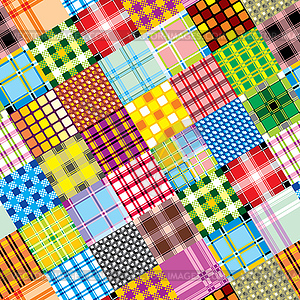 Textile patchwork cell - vector clipart