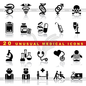 Set medical icons - vector clip art