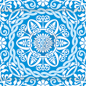 Blue winter pattern - vector image