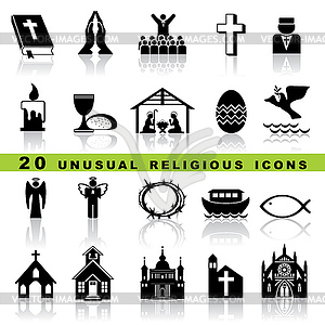 20 christian icons - vector clipart