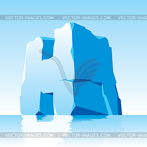 Ice letter H - vector clipart