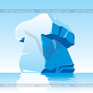 Ice letter T - vector image