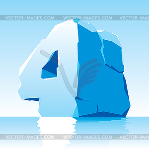 Ice number 4 - vector clipart