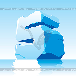 Ice number 5 - vector clipart / vector image