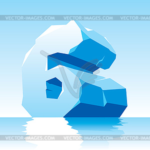 Ice number 6 - vector image