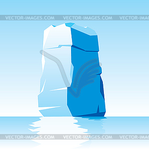Ice letter I - color vector clipart