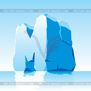 Ice letter M - vector image