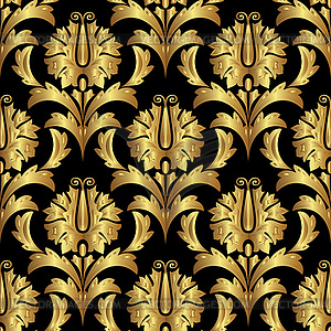 Gold floral ornament - vector clipart
