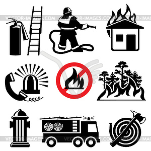 fire safety clip art black and white