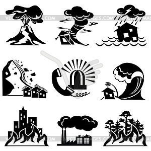 Natural disasters - vector image