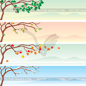 Сезонов баннеры - стоковое векторное изображение