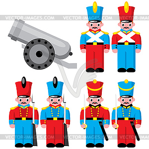 Children toys soldiers - vector clip art