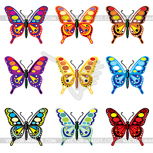 Butterfly set - vector image