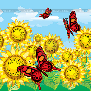 Summer background - vector image