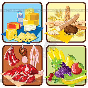 Food frame - vector clipart