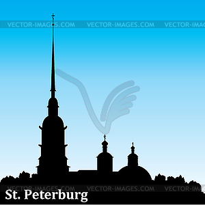 Petersburg silhouette - vector clipart