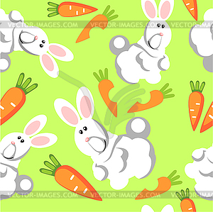 Seamless hare ornament  - vector image