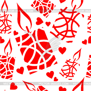 Seamless pattern with candles - vector clipart / vector image