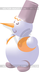 Snowman - color vector clipart