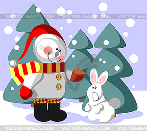 Snowman - vector image