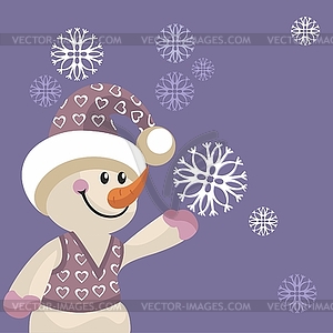 Снеговик цвет  - стоковый клипарт