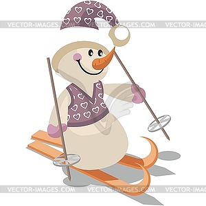 Snowman color  - vector clip art