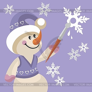 Snowman - vector image