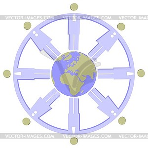 Earth globe set  - vector clipart