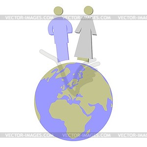 Earth globe set  - vector clipart