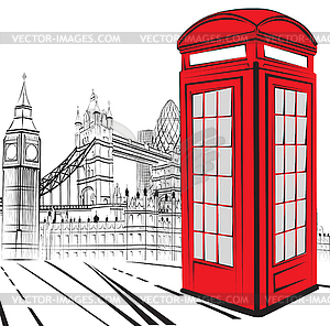 Sketch London City - vector image