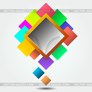 Colorful square blank background - vector image