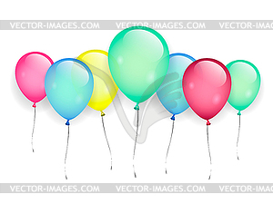 Color balloons - color vector clipart