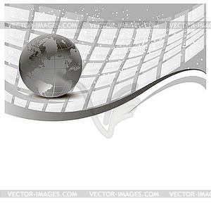 Globe line - vector clipart